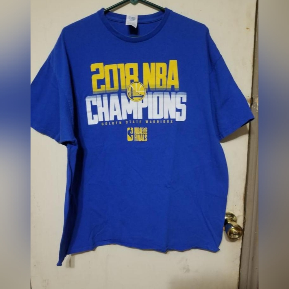 Golden State Warriors 2018 Finals Shirt Mens Medium Blue NBA Champions Fanatics